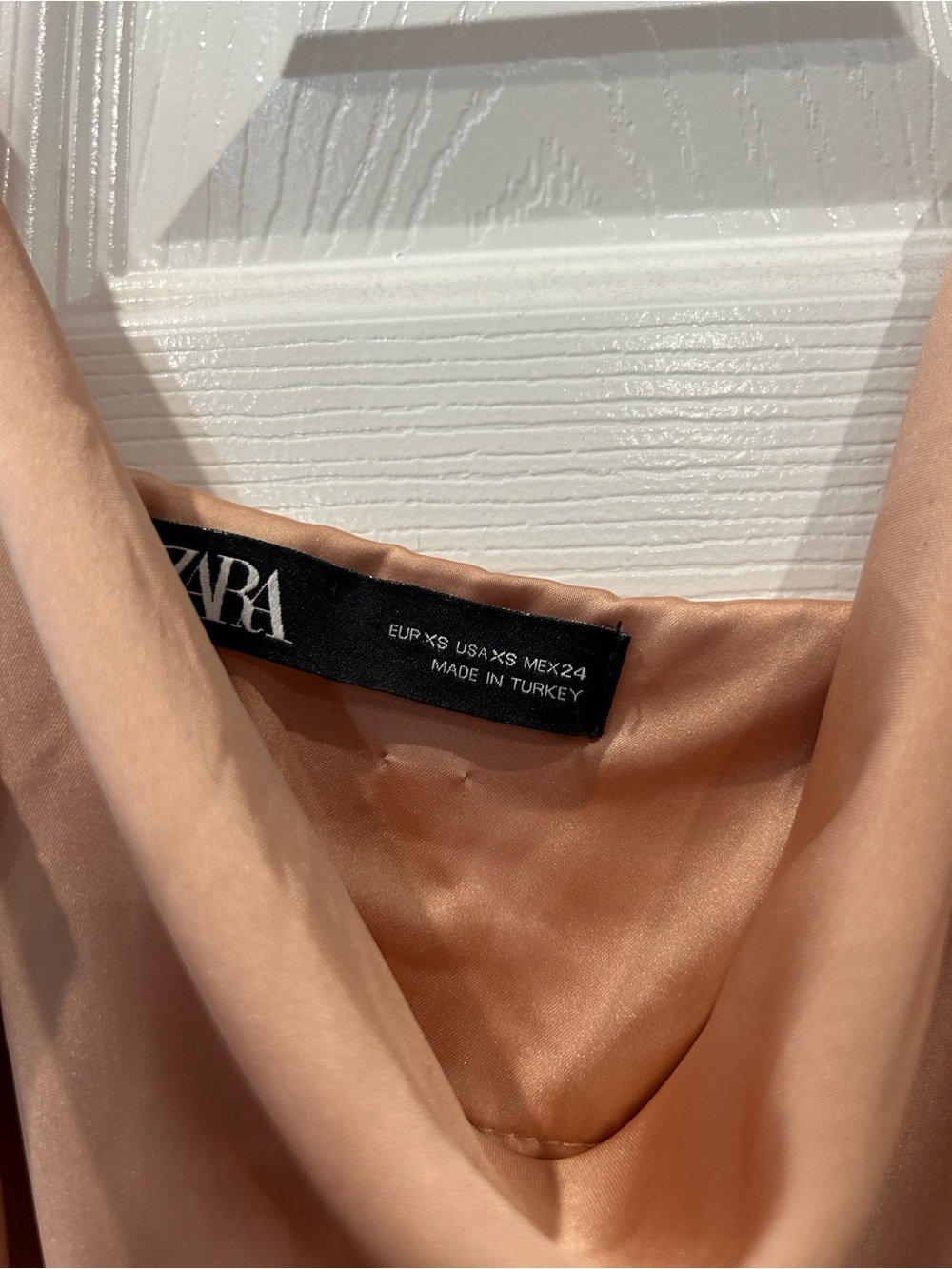Zara Two-Tone Satin Maxi Dress in Yellow and Nude - Picture 3 of 4